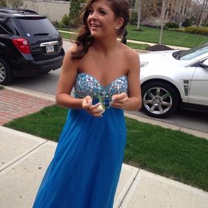 Blue prom dress