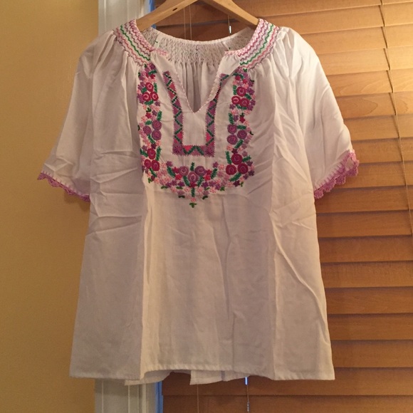 Hand-embroidered Hungarian blouse