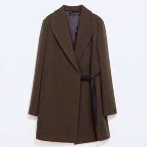 Outerwear forest green coat