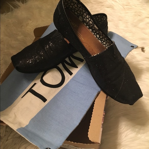 Black Sparkle Toms