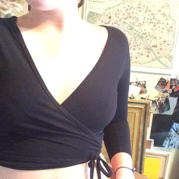 Black Wrap Top