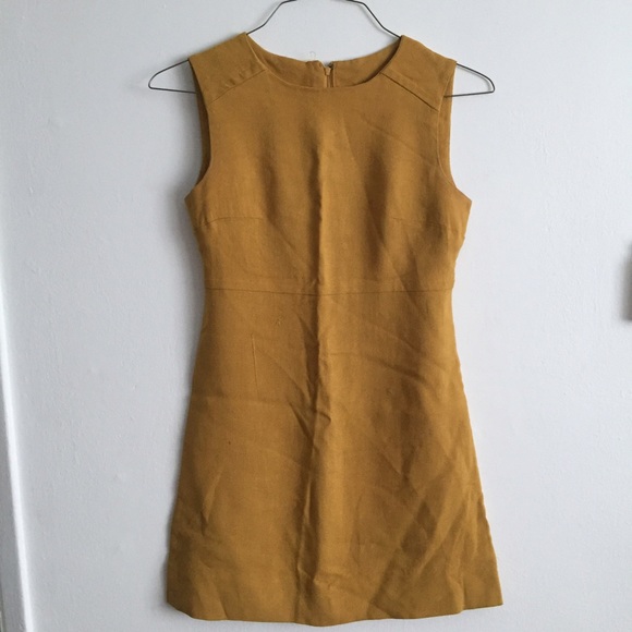 Vintage mustard 60s dress