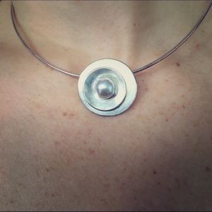 Sterling necklace & earrings set freshwater pearls