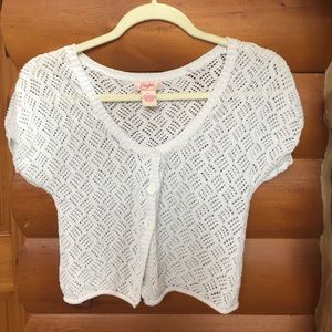 White cropped sweater