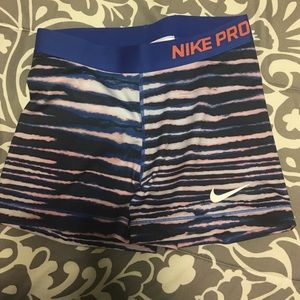 Nike pros, zebra print.