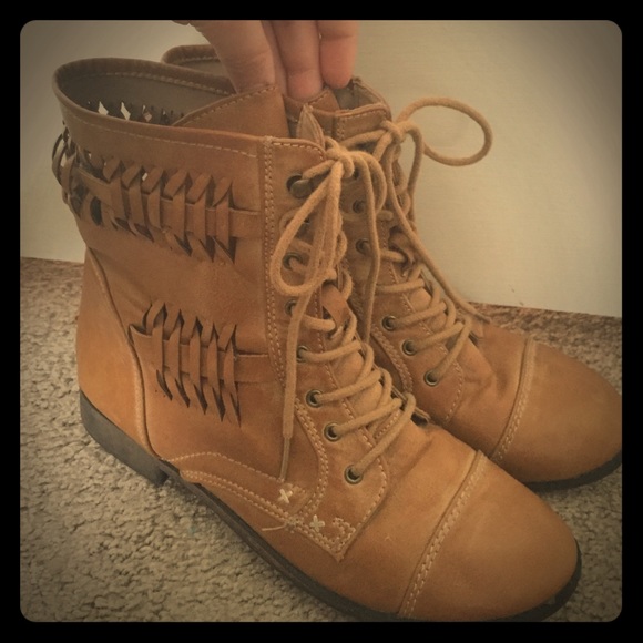 cute, comfy, boho combat boots