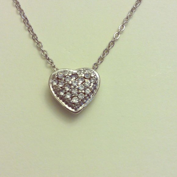 Pave Heart Crystal Necklace
