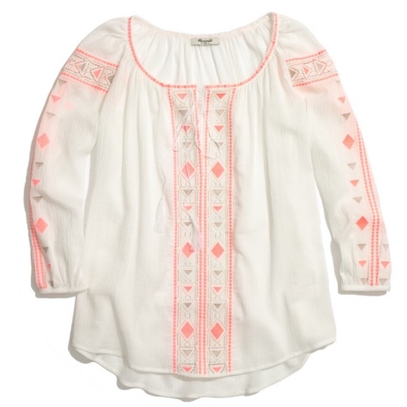 Madewell Tops - Madewell White Peasant Top Size S
