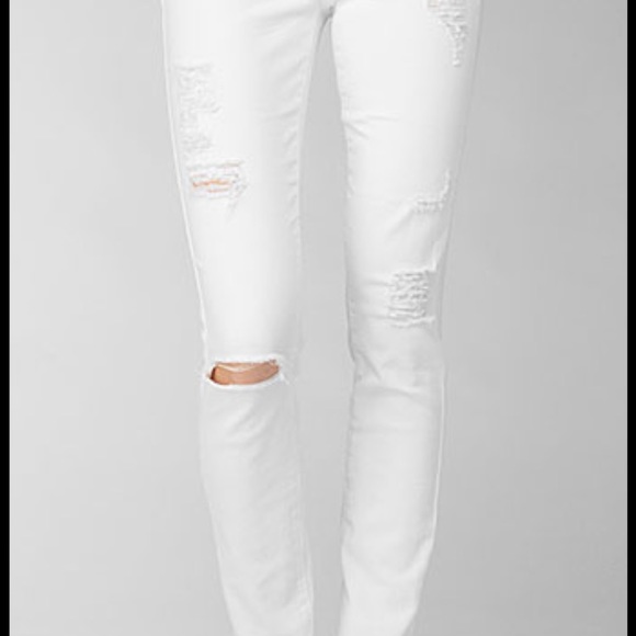 Mother Jeans, looker style, distressed