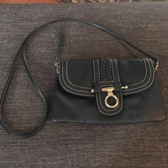 Chaps black cross body purse