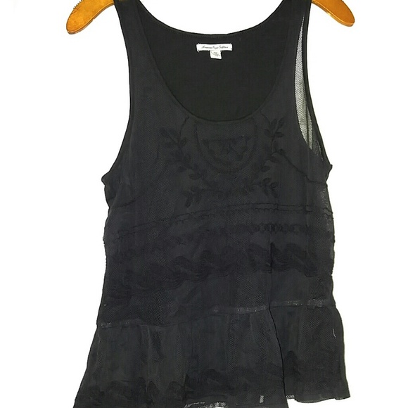American Eagle peplum tank with mesh front