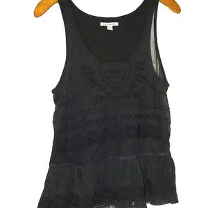 American Eagle peplum tank with mesh front