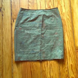 Quirky embroidered above-knee French skirt