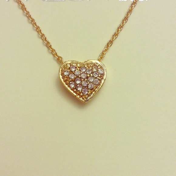 Pave Heart Crystal Necklace