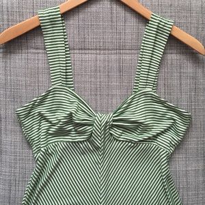 Green and white strip Max Studio Maxie dress