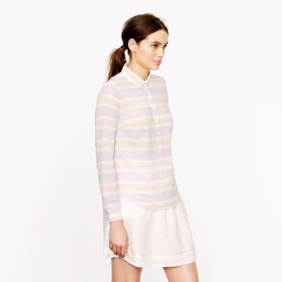 🆕 J. Crew Multi Stripe Popover - Picture 2 of 3