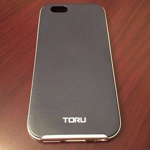 Blue Leather iPhone 6 Bumper Case