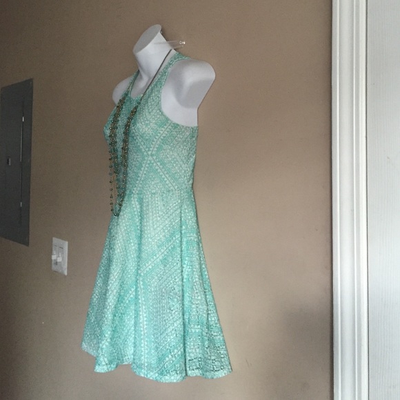 This is a Gorgeous Turquoise Blues Skater Dress. - Picture 2 of 4