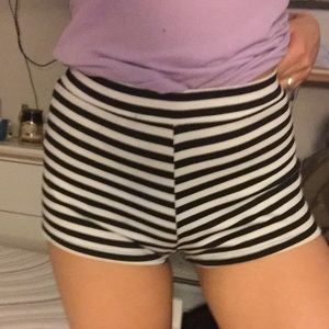 Striped booty/rave shorts