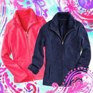 Navy Blue fleece Lilly Pulitzer Jacket