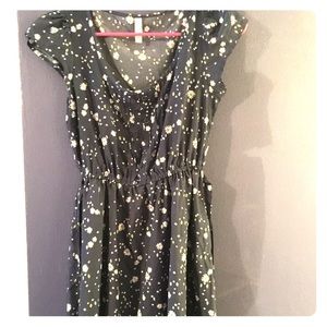 Blue floral mid length summer dress