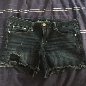 American Eagle distressed stretch denim shorts