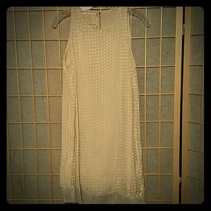 Sequined white sheath midi dress