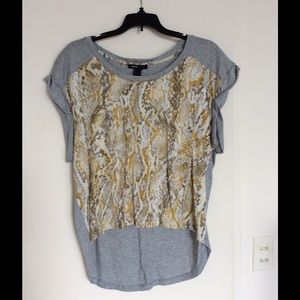 Mango boxy high low shirt