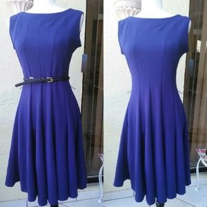 SALE Navy blue textured dress