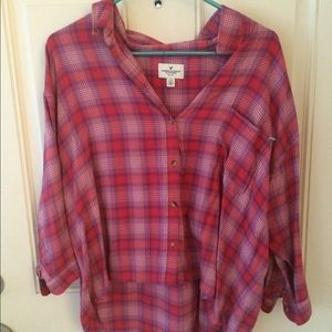 Pink plaid shirt