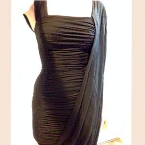 French Connection Cocktail Dress with Drape Sz 2