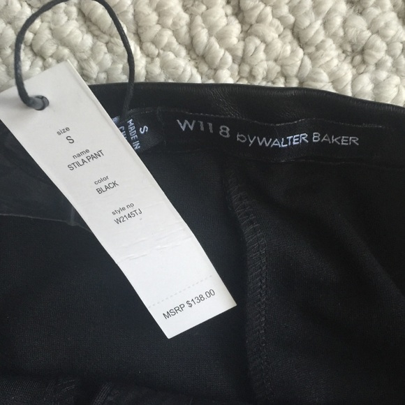 Black and faux leather legging - Picture 4 of 4