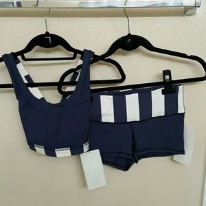 Lululemon hot yoga bra and boogie shorts NWT 4