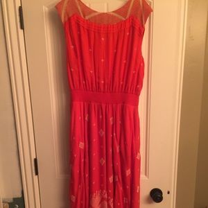 Anthropologie asymmetrical dress