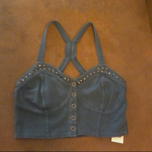 TRADED Studded Crop Top