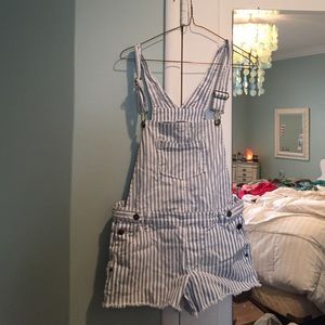 Pin Striped Overalls