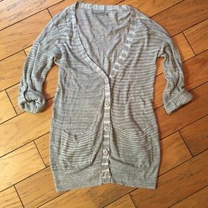 Rubbish Striped Boyfriend Cardigan