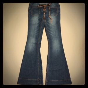 Tinseltown denim women size 7/8 flair jeans