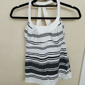 Lululemon gray and white tank size 6