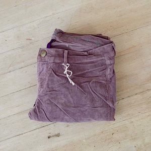 Earnest Sewn Lavender Stretch Cotton Velvet Jeans