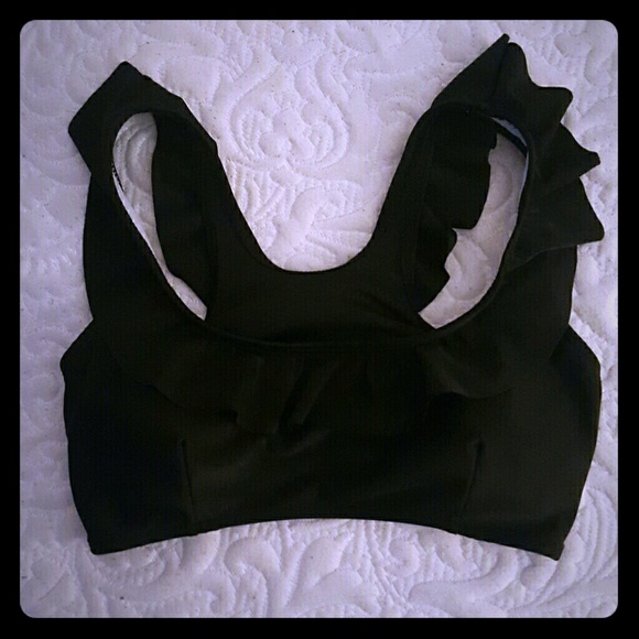 Ruffled swimsuit top