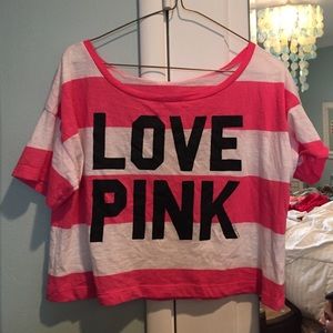 PINK loose crop top