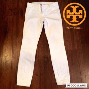 Tory Burch White Denim Skinny Jeans