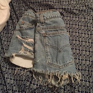 Vintage cut off Levi cheeky shorts