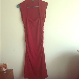 Red wine dress midi from VS website