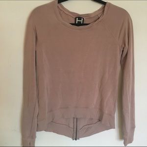 Zipper back sweater