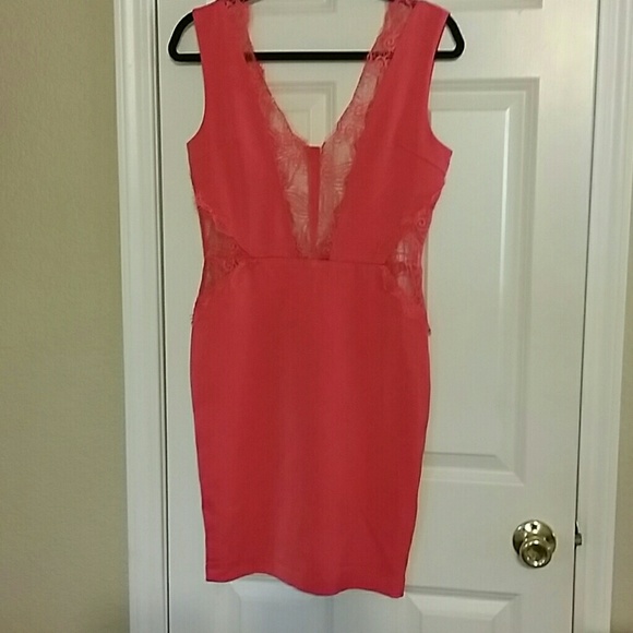 Coral pink dress