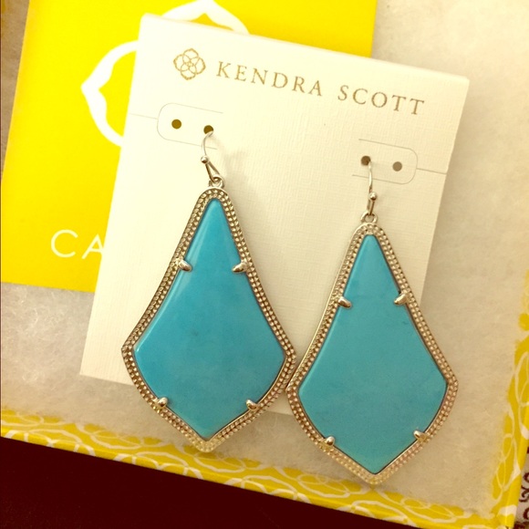 Kendra Scott Alexandra earrings turquoise silver