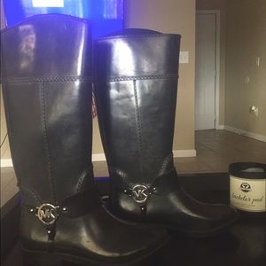 Authentic Michael Kors black rain boots