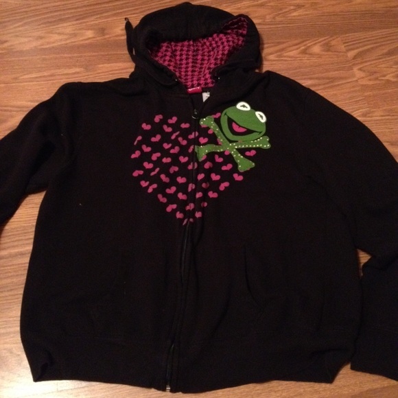 Kermit heart hoodie